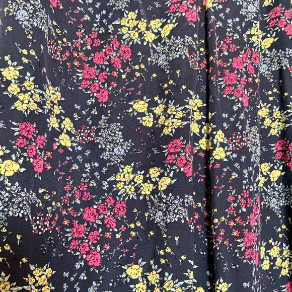 Women's Juicy Couture Silk Jumper Pantsuit Sleeveless Ditsy Floral Print Size 12 - Picture 3 of 15